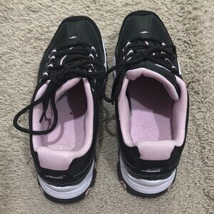Women's Black and Pink Sneakers